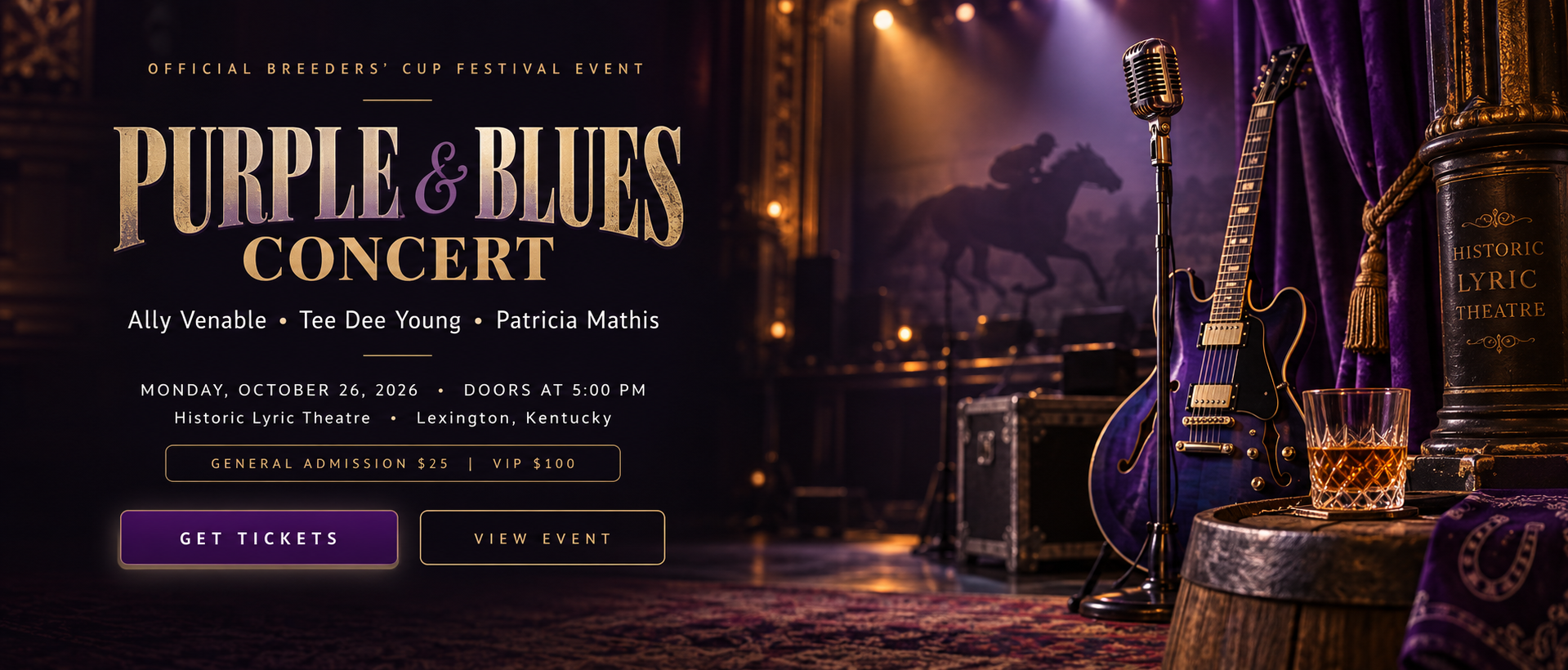 Purple & Blues Concert at the Historic Lyric Theatre