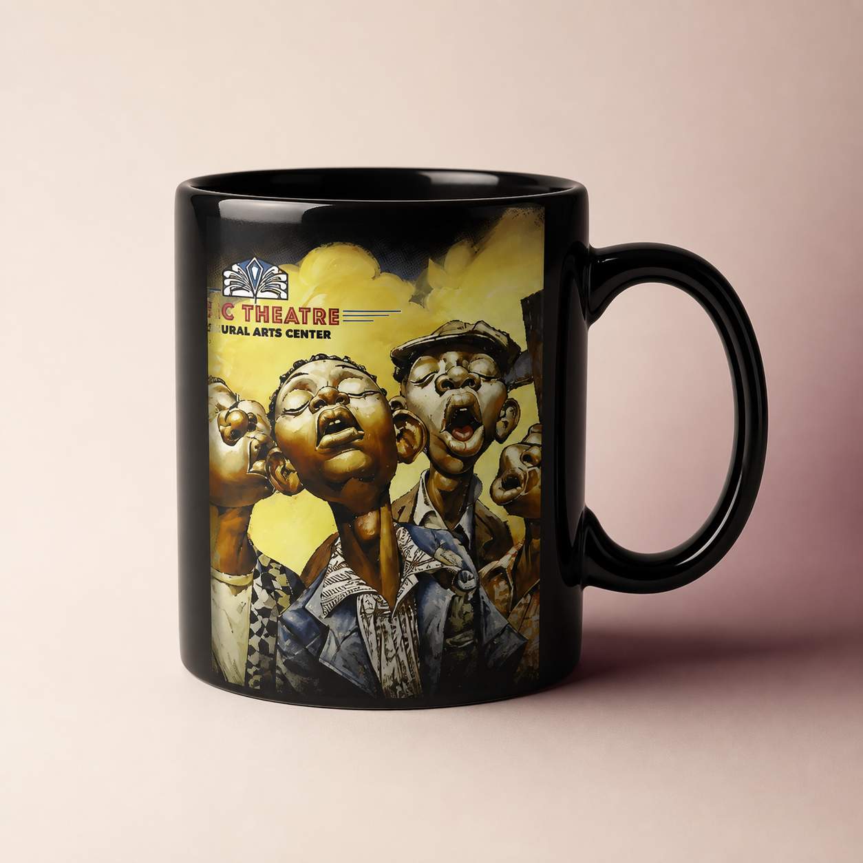 Black coffee mug featuring Lift Every Voice: Gospel at The Lyric artwork